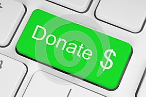 Green donate button