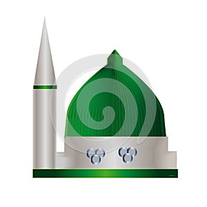 Green doom gumbad e Khizra Illustration Isolated