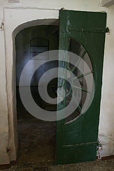 Green door in the thrown estate photo