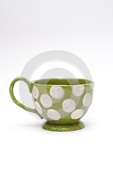 Green doted cup