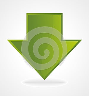 Green download icon