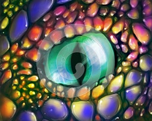 Green dragon eye