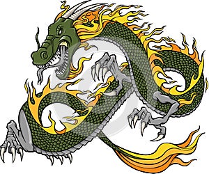 Green Dragon Illustration