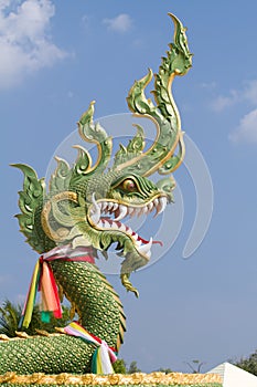 Green dragon sculpture