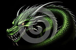A green dragon, symbol of the year 2024 according to the Chinese calendar