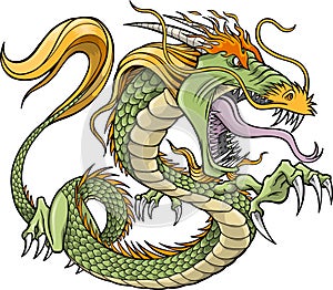 Green Dragon Vector