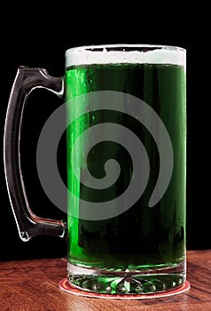 Green draught beer