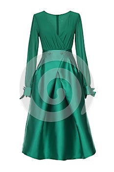 Green dress isolated on white