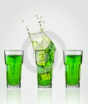 Green drink splash