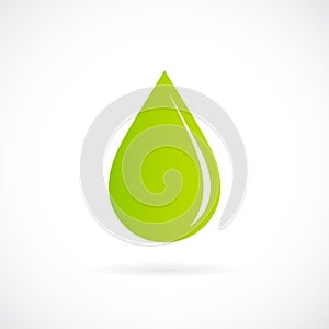 Green drop vector icon