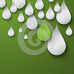 Green drops background