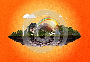 Green Earth concept .ecosystem