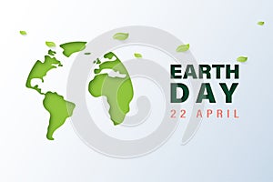 04.Green earth with earth day concept