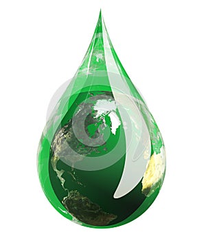 Green Earth Droplet photo