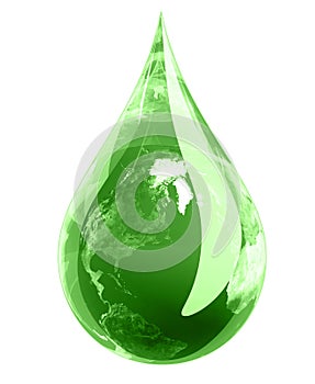 Green Earth Droplet