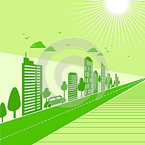 Green earth- ecology concept in urban sense