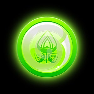 Green eco button