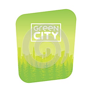 Green Eco City Background Design