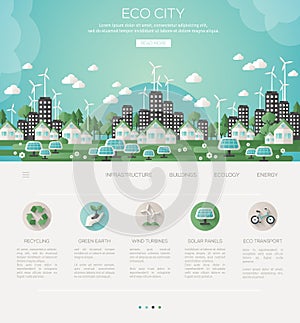 Green eco city and sustainable architecture