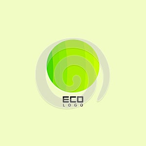 Green eco-friendly logo with leaf patterns for business