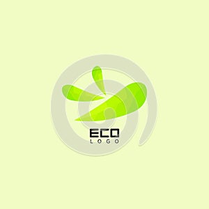Green eco-friendly logo with leaf patterns for business