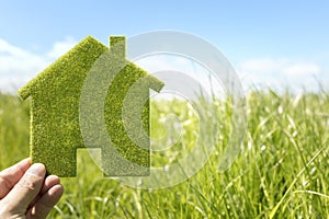 Green eco house environmental background