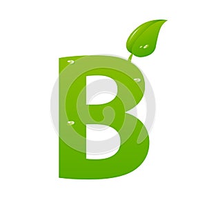 Green eco letter B