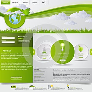 Green eco website template