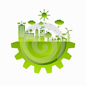 Green ecology City environmentally friendly