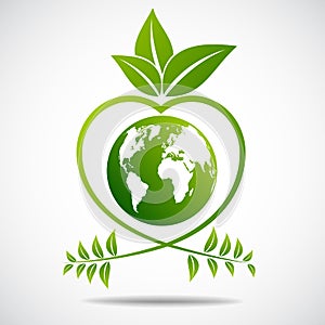 Green ecology City environmentally friendly Leaf Eco Frame