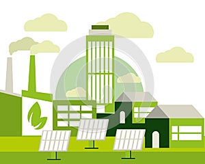 green ecology cityscape