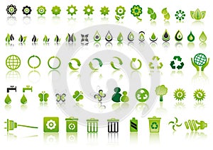 Green ecology icons