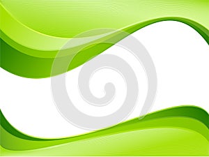 Green ecology wave background template