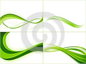 Green ecology wave background templates