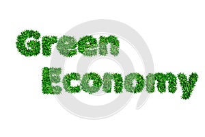 Green Economy Grass Text