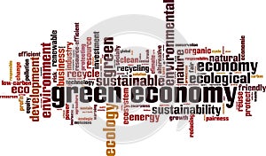 Green economy word cloud