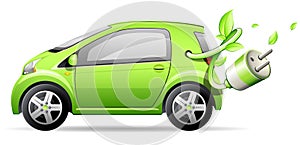 Verde eléctrico auto 