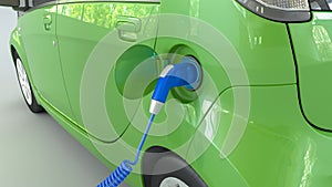 Green Electric car charging