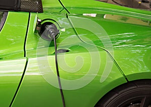 Green electric car charging