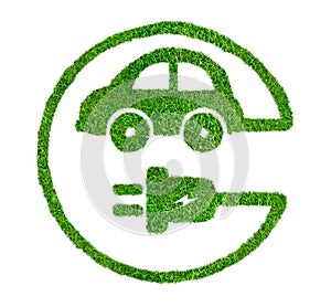 Green electric car energy in transportation electric concept