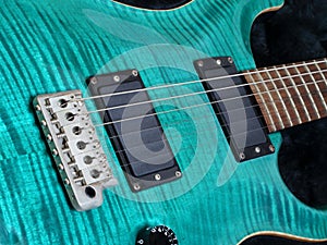 Green Electric Guitar Body Up Close