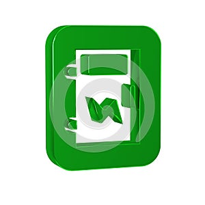 Green Electrical panel icon isolated on transparent background.