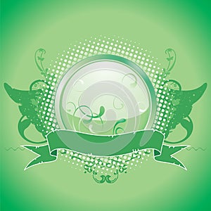 Green emblem, design element