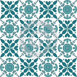 Green emerald ceramic tile mosaic square shape, color and moroccan arabic pattern contrast symmetry