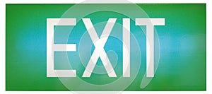 Green emergency exit sign