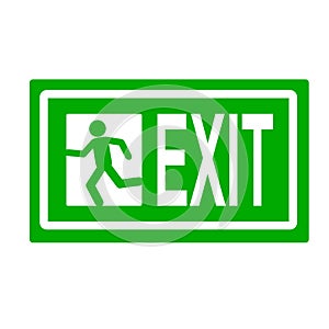 Green emergency exit sign