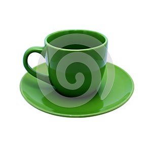 Green empty cup