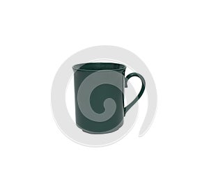 Green empty cup. Isolated on a white background