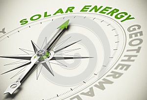 Green Energies Choice - Solar Energy Concept photo