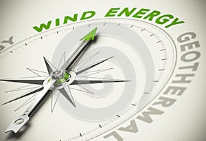 Green Energies Choice - Wind Energy Concept photo
